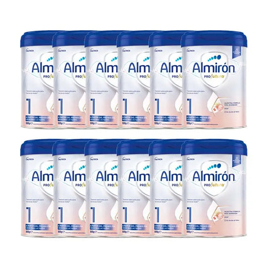 Pack 12 Almirón Profutura 1 Leche de Inicio en Polvo, a partir del Primer Día, 800 g