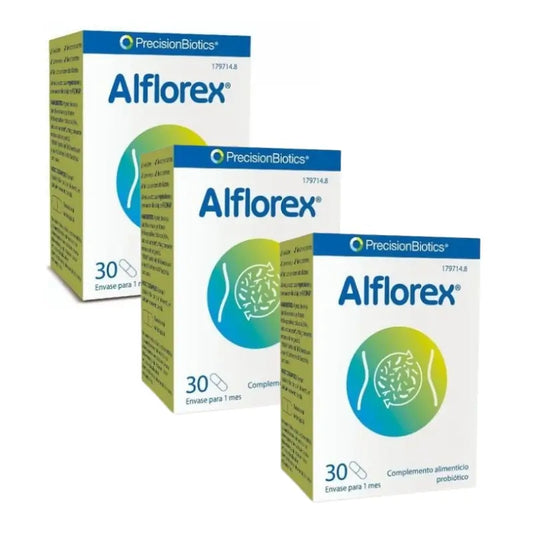 Alflorex Probiotic Food Supplement, Embalagem 3x30 Cápsulas