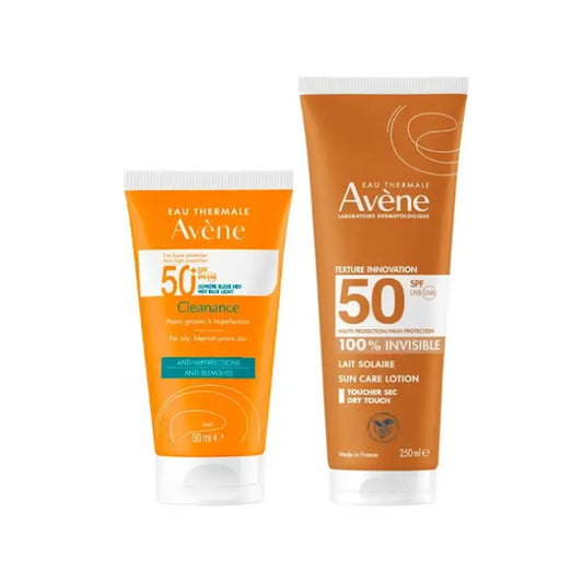 Avene Cleanance Solar SPF 50+, 50 ml + Avene Leite Protector Solar SPF50+ 250 ml