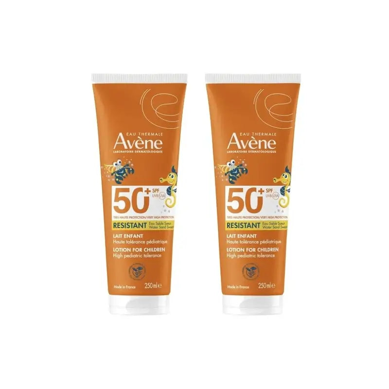 Avene Leite de protecção solar para crianças SPF 50+ 2x250 ml
