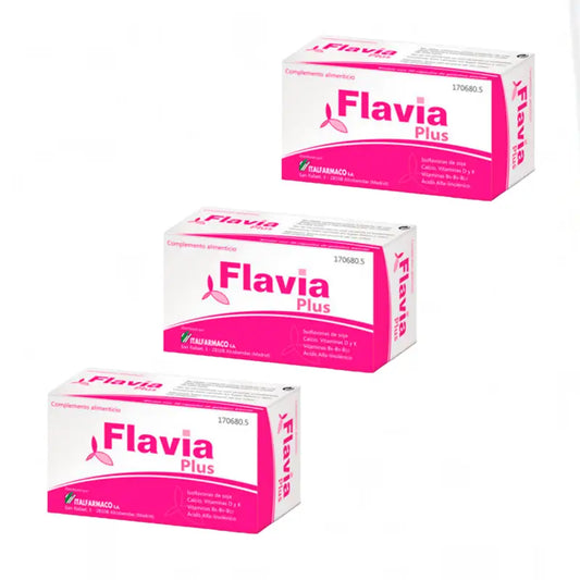 Flavia Plus Nutraceutical, Embalagem 3x30 Cápsulas