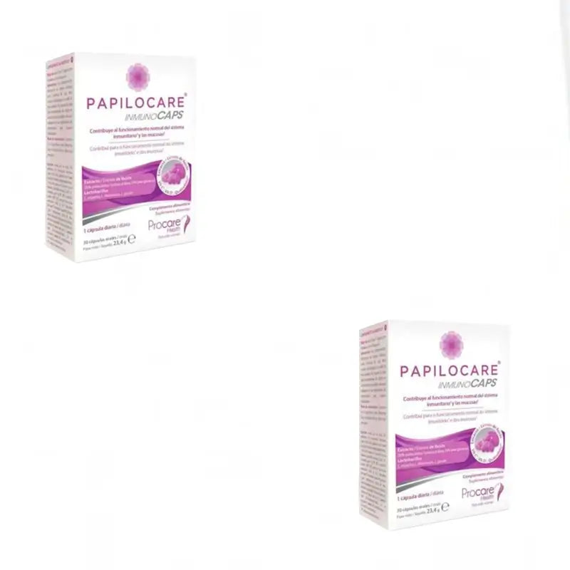 Papilocare Inmunocaps, Embalagem 2x30 Cápsulas
