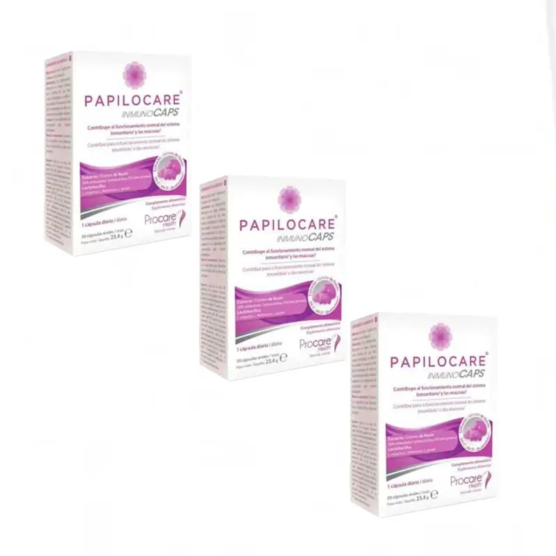 Papilocare Inmunocaps, Embalagem 3x30 Cápsulas
