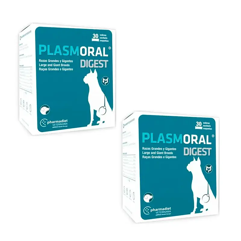 Pharmadiet Plasmoral Digest Raças Grandes e Gigantes, Embalagem 2 x 30 saquetas