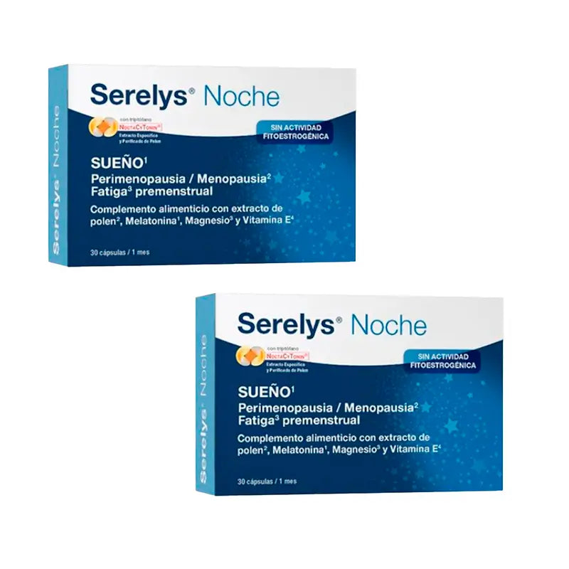 Suplemento Alimentar Noturno Serelys, Embalagem 2x30 Cápsulas