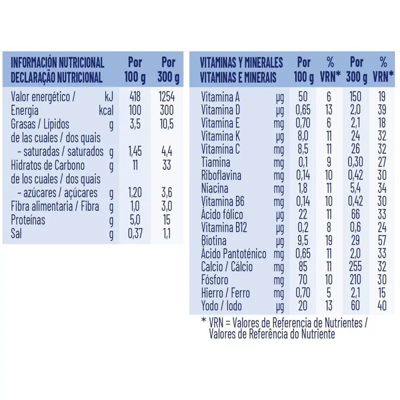 Meritene Puré de Pescada com Béchamel, embalagem 8x300 g