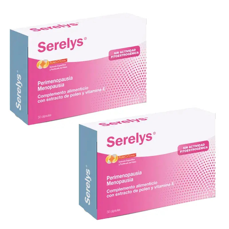 Serelys Perimenopausa Menopausa, Embalagem 2x60 Cápsulas