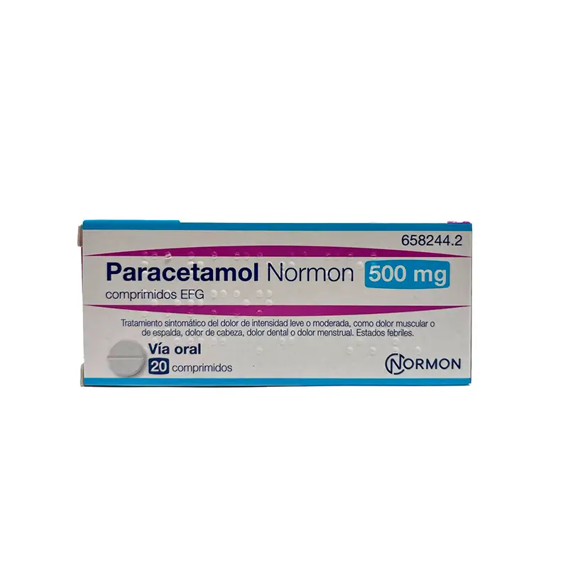 Paracetamol Normon EFG 500 mg, 20 Comprimidos