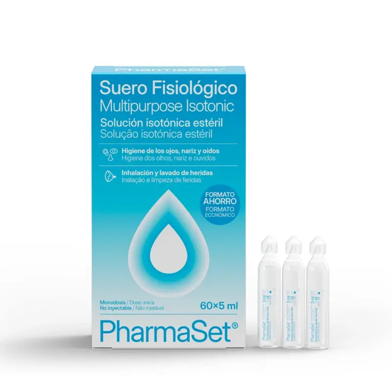 Pharmaset Soro Fisiológico, 60 Saquetas X 5 Ml