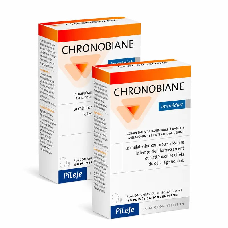 Pileje Chronobiane Instantâneo, embalagem com 2 x 20 ml