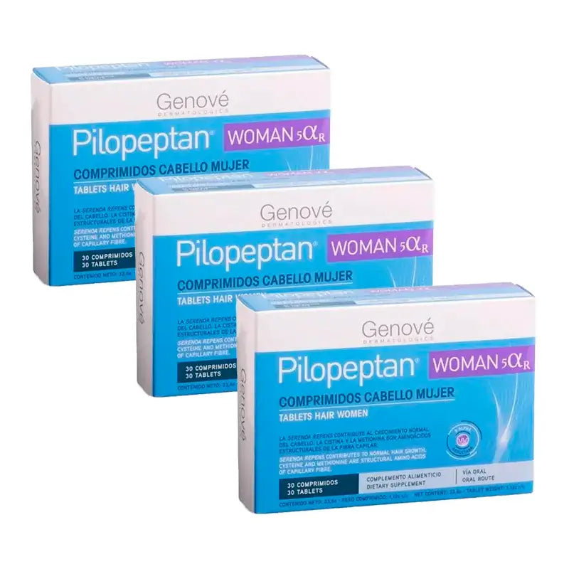 Pilopeptan Woman Hair Woman, Embalagem 3 x 30 comprimidos