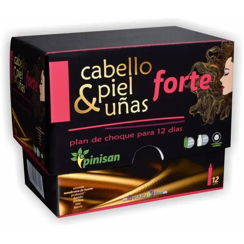Pinisan Cabelo, Pele e Unhas Forte 12 ampolas