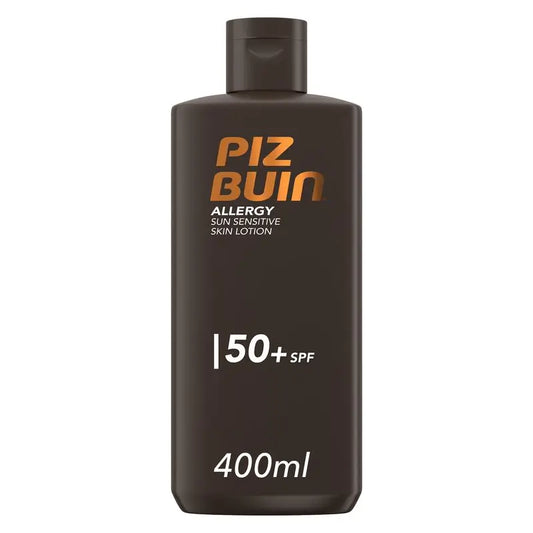Piz Buin Protetor solar corporal anti-alérgico SPF50, 400 ml