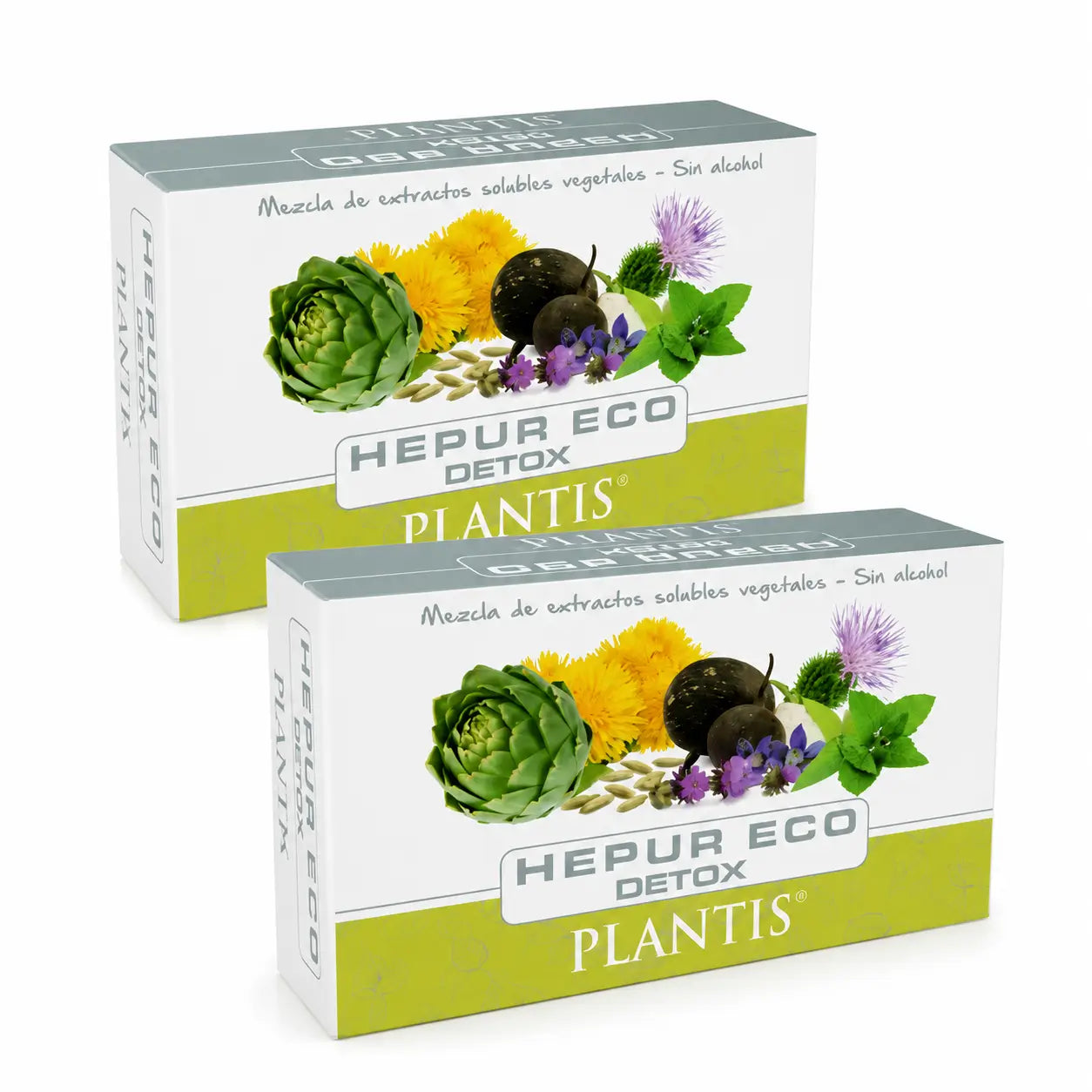 Plantis Hepur Eco Detox 20 ampolas de 10 ml, embalagem com 2