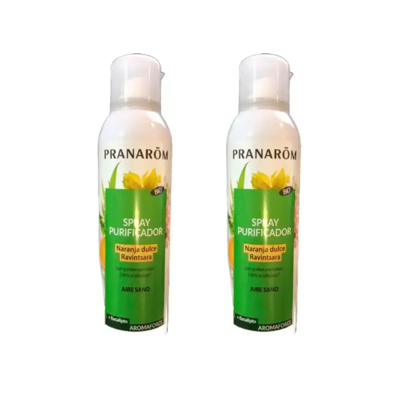 Pranarom Aromaforce Spray Purificante Laranja Doce Ravintsara, 2X150Ml