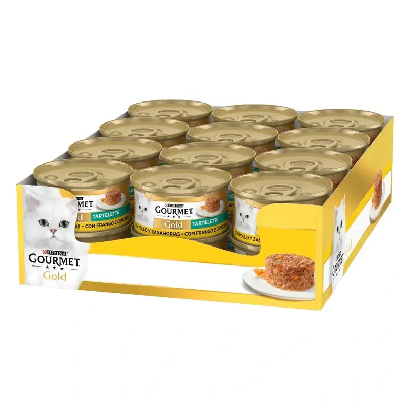 Purina Gourmet Gold Tartallette Frango Cenoura 24X85Gr.
