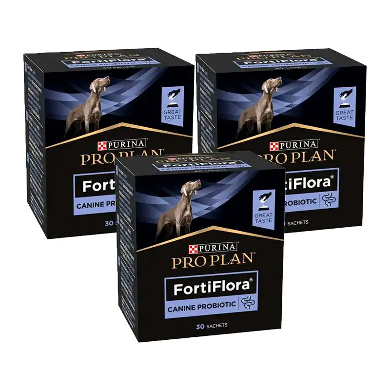 Purina Pro Plan Fortiflora Probiótico para Cães, Embalagem 3 x 30x1g