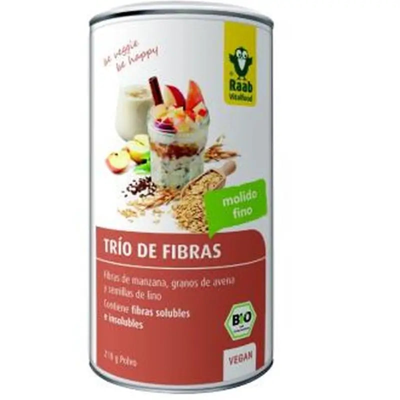 Raab Vitalfood Trio De Fibras Manzana+Avena+Lino 210Gr. Bio Vegan