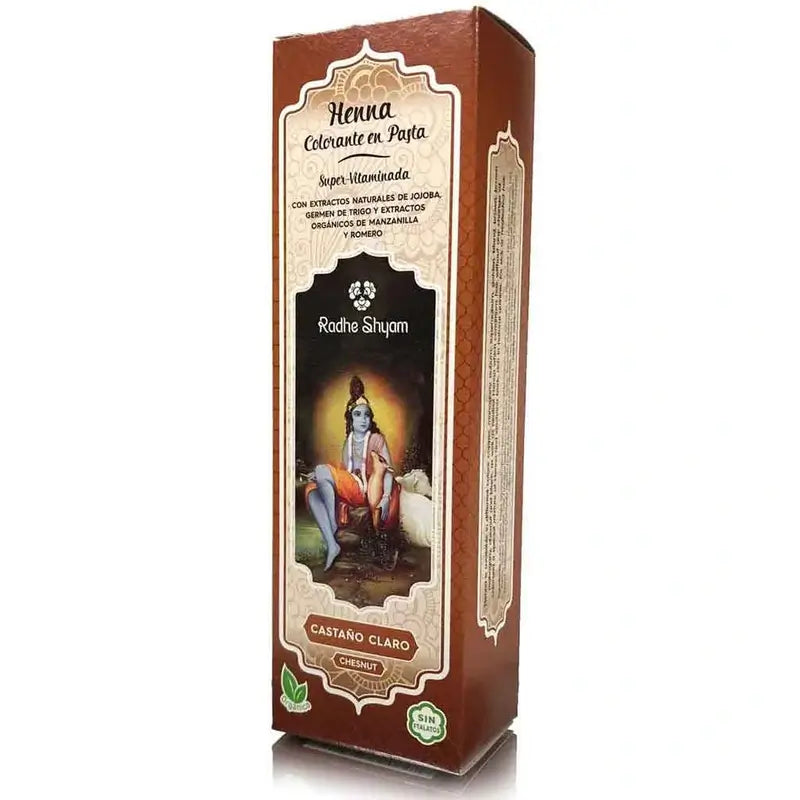 Pasta de Henna Castanho Claro Radhe Shyam, 200 ml