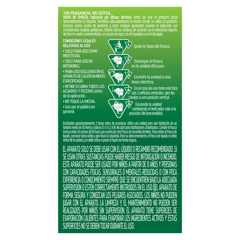 Relec Day & Night Difusor Elétrico de Mosquitos e Líquido Repelente de Mosquitos, 35 ml