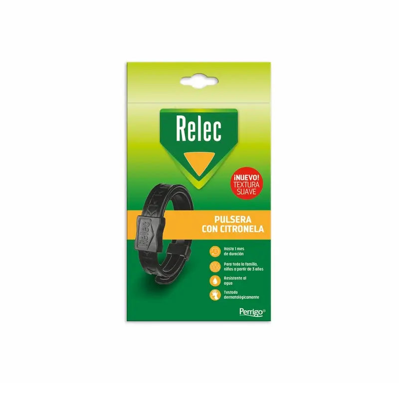 Pulseira de controlo de mosquitos Relec Citronella Preto