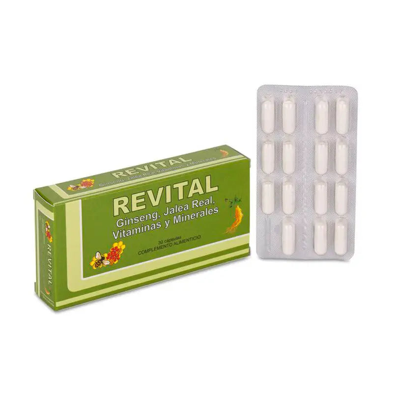 Ginseng Revital, Geleia Real, Vitaminas e Minerais, 30 cápsulas