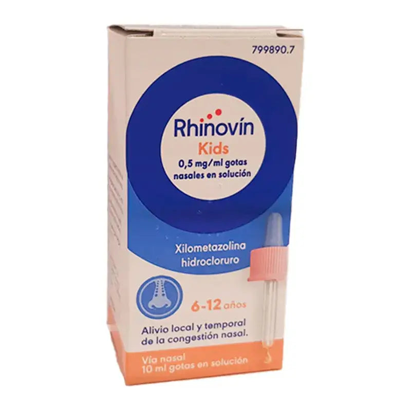 Rhinovin Infantil 0,5 mg/ ml Solução de gotas nasais 1 frasco de 10 ml