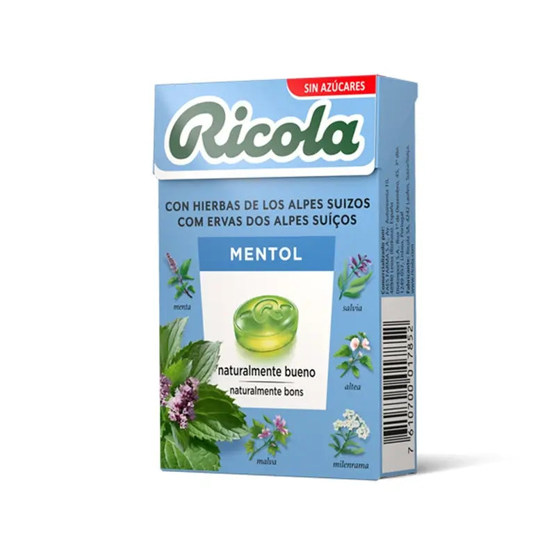 Ricola rebuçados mentolados sem açúcar , 50 g