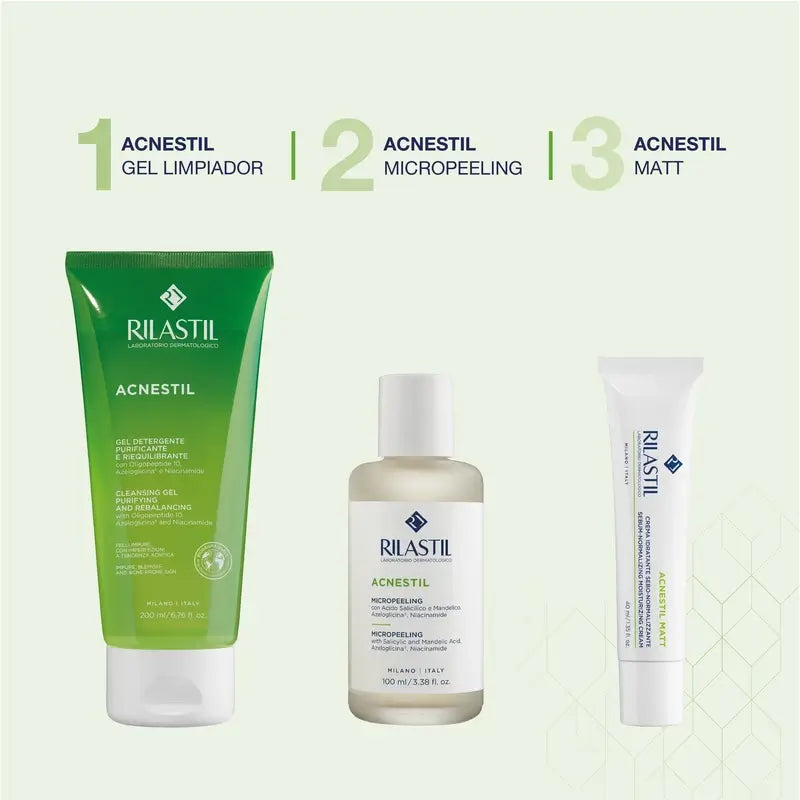 Rilastil Acnestil Matt Creme Hidratante e Mattificante 40 ml