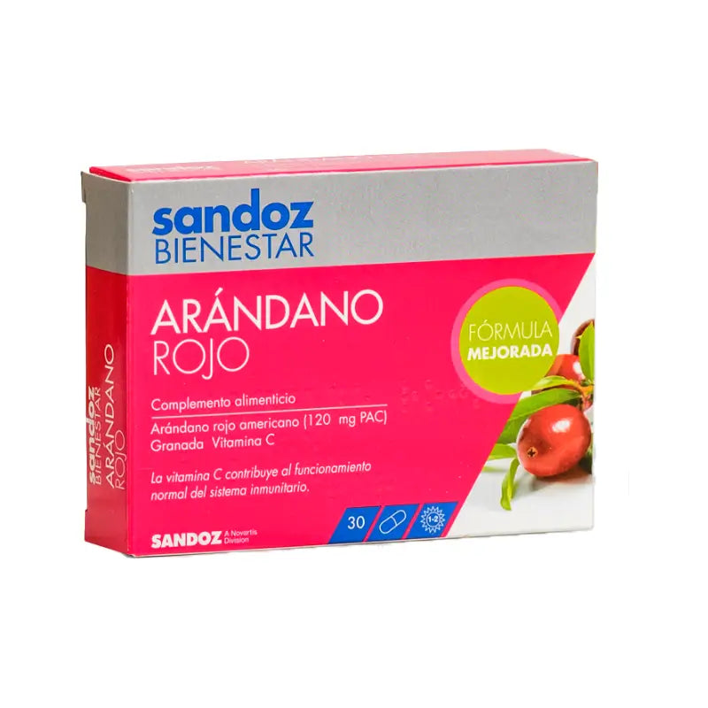 SANDOZ WELLNESS BLUEBERRY VERMELHO CRANBERRY 30 CAPS