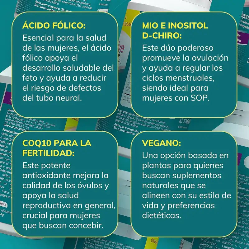 Sasmar Conceive Plus Ovulação Feminina, 120 Cápsulas