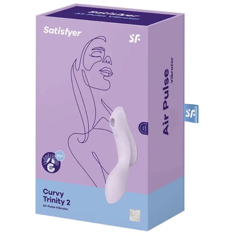 Satisfyer Air Pulse Curvy Trinity 2 Estimulador Y Vibrador - Morado