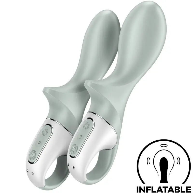 Satisfyer Air Pump Booty 3 Vibrador anal insuflável Verde Cinzento