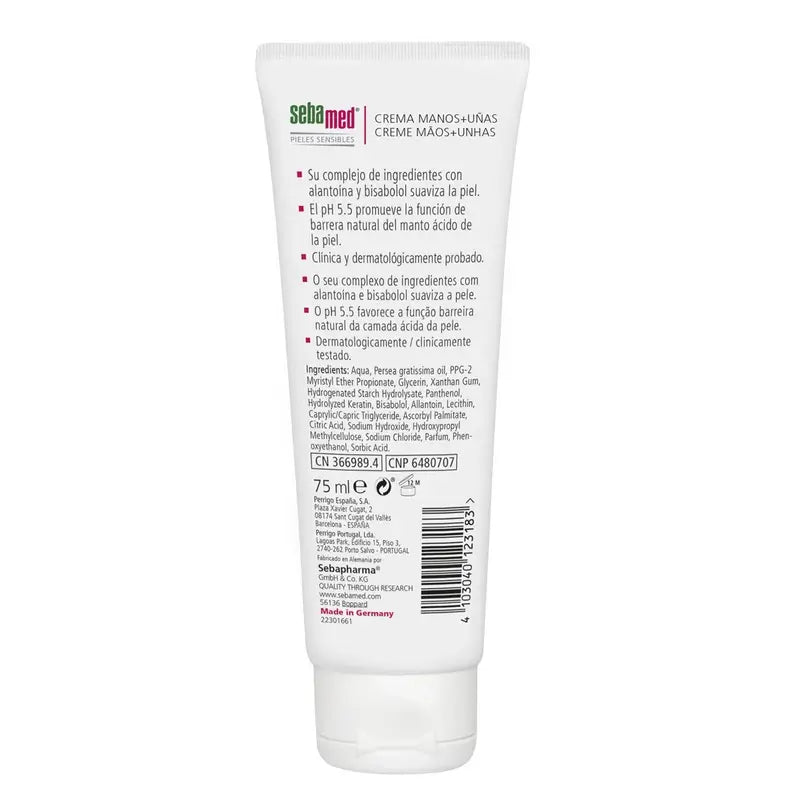 SEBAMED MãO E CREME DE UNHA 75 ML.