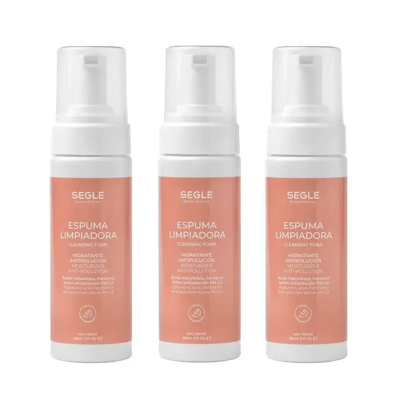 Segle Clinical Espuma de Limpeza Espumante, 3x150 ml