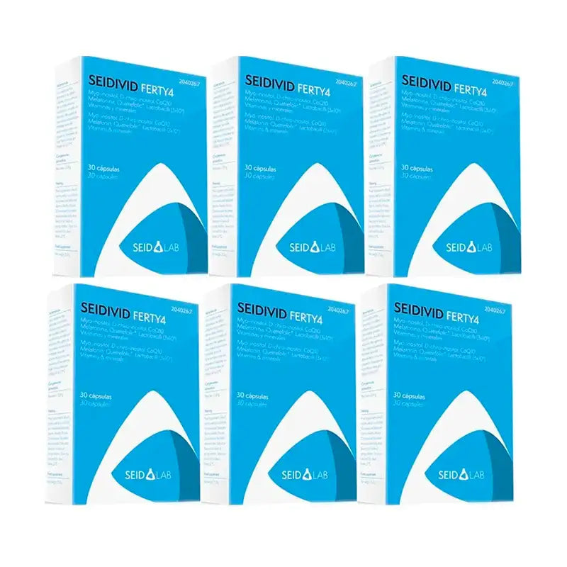 Seidivid Ferty4 Suplemento Alimentar, Embalagem 6 x 30 Cápsulas