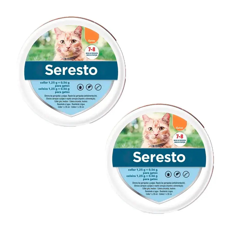 Pack Coleira Seresto para gatos 2 unidades