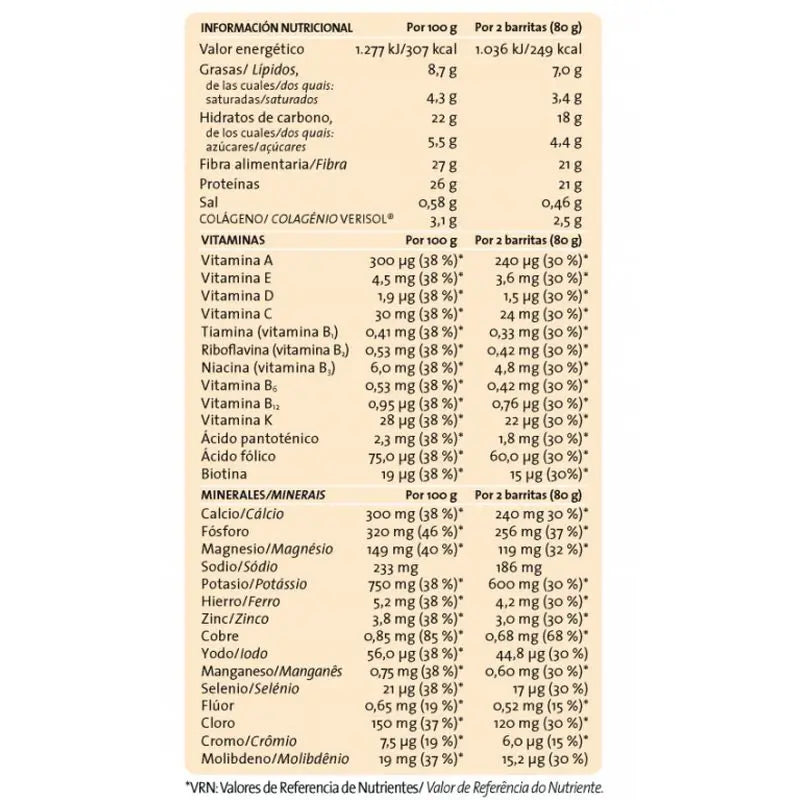 Siken Collagen Barra de Baunilha de Substituto , 8 unidades
