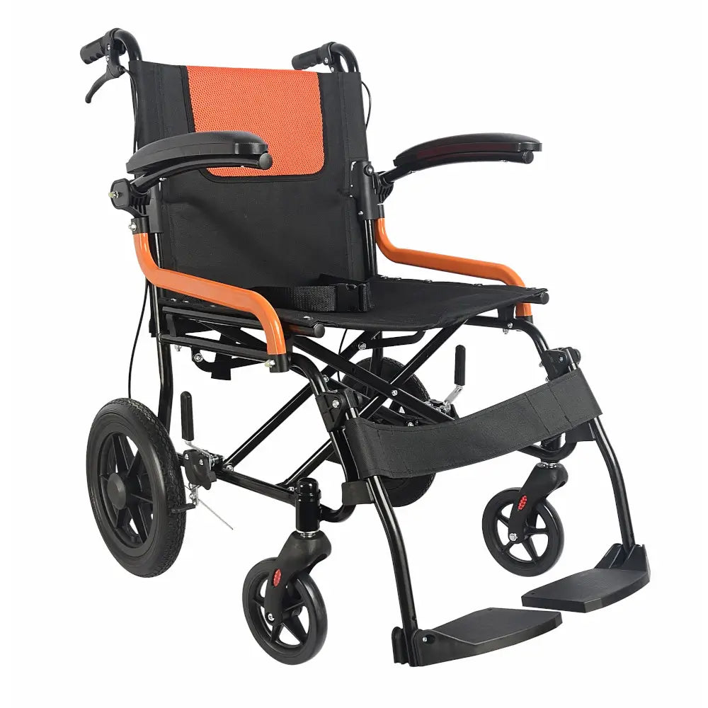 cadeira de rodas de transporte, braços rebatíveis, 46 cm