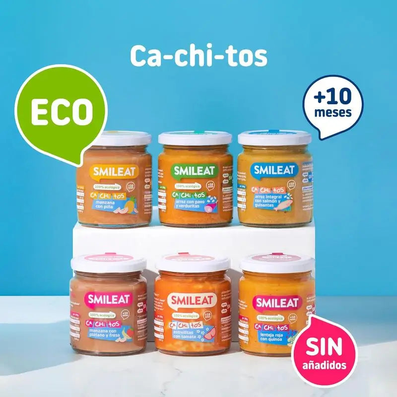 Smileat Frasco pequeno com pedaços de massa de tomate, embalagem 6 x 230 gr