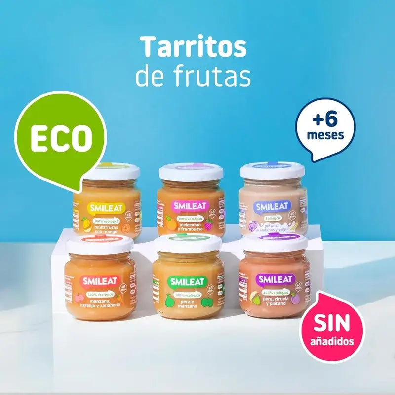Smileat Frasco de três frutos, embalagem 6 x 130 gr