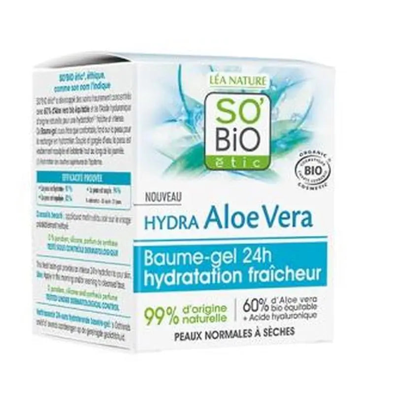 So´Bio Etic Balsamo Gel Resfrescante Facial Aloe 24H 50Ml. Bio