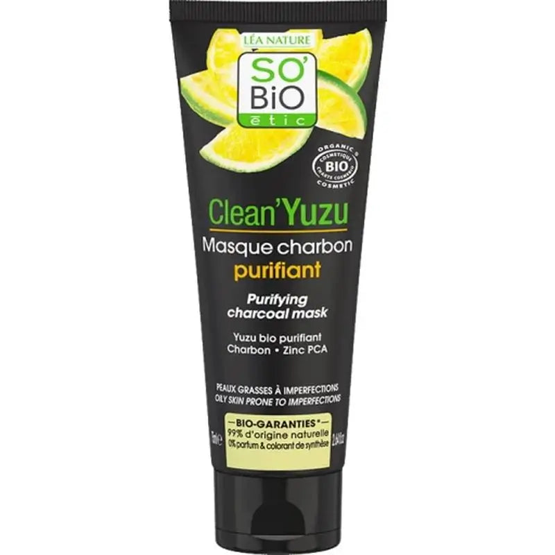 So´Bio Etic Mascarilla Facial Clean Yuzu Purificante 75Ml.