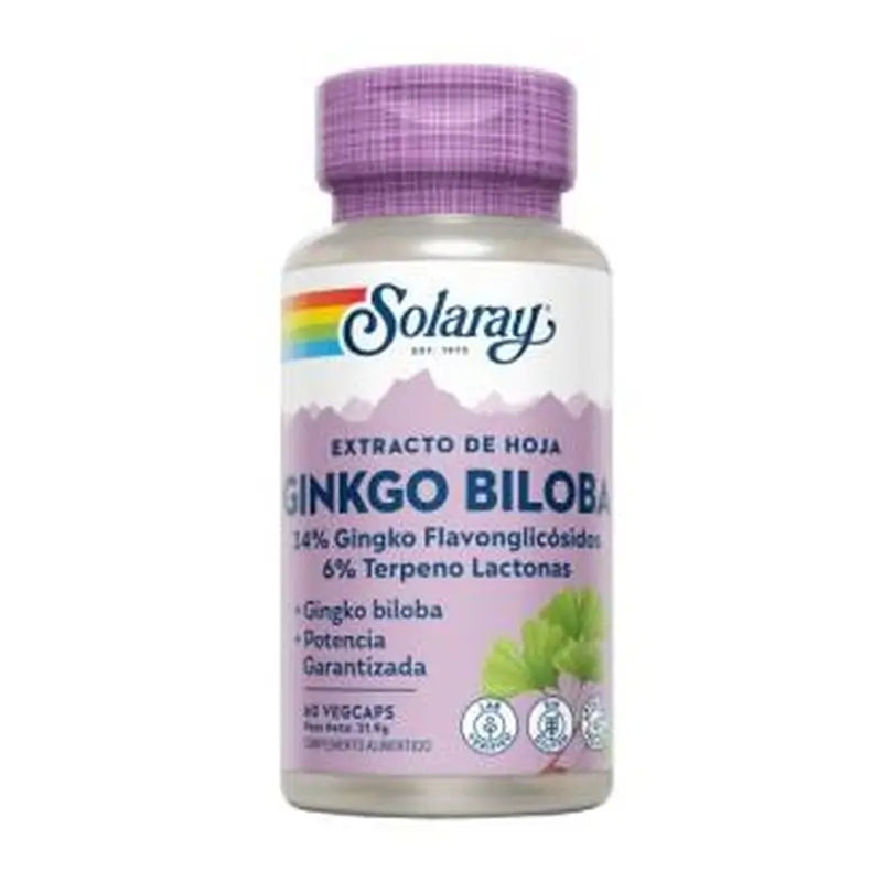 Solaray Ginkgo Biloba 60Mg. 60 Cápsulas