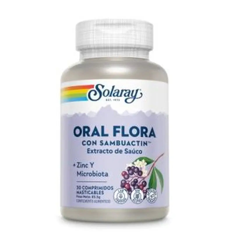Solaray Oral Flora Sambuactin 30 Comprimidos Mast.