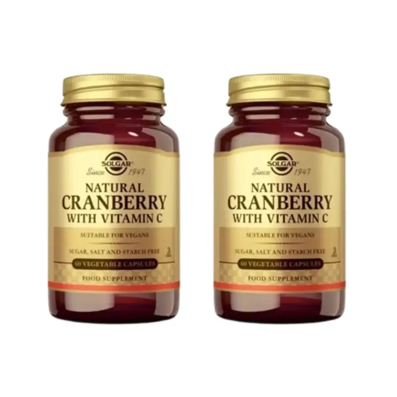 Solgar Cranberry Com Vitamina C, 2X60 Cápsulas Vegetais