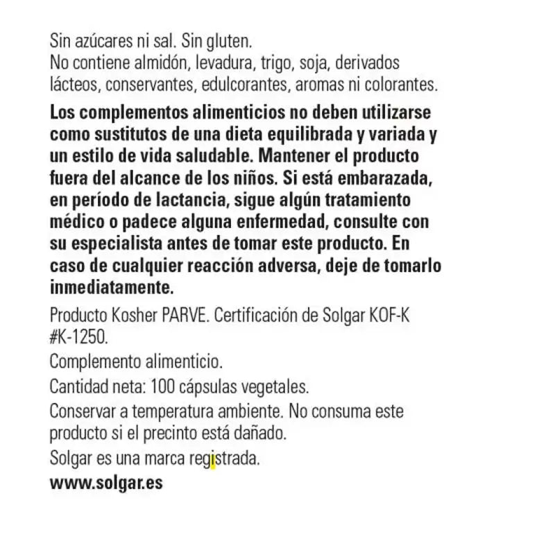 Solgar Echinacea, 100 Cápsulas