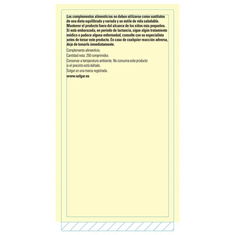 Solgar Magnésio com Vitamina B6, 250 Comprimidos