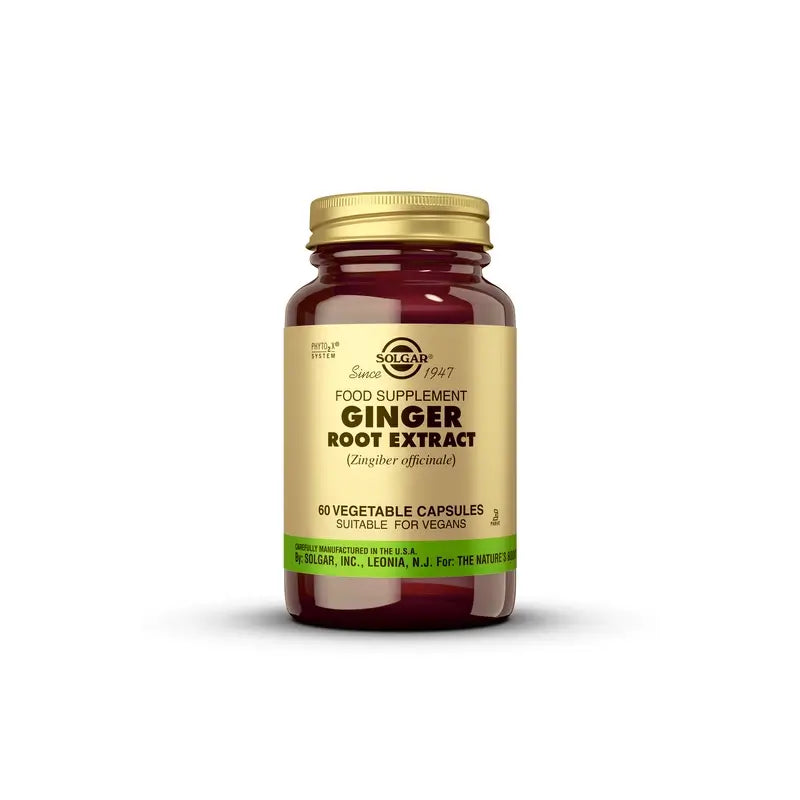 Solgar Ginger, 60 cápsulas
