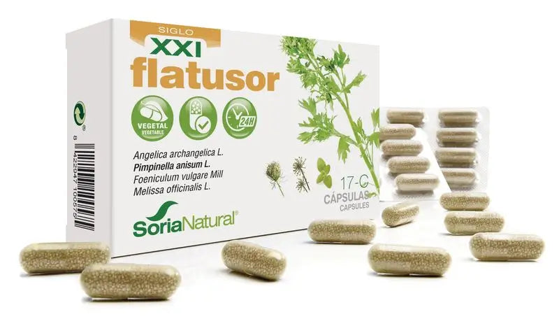 Soria Natural 17-C Flatusor Liberacion Prol. Sxxi, 30 Cápsulas